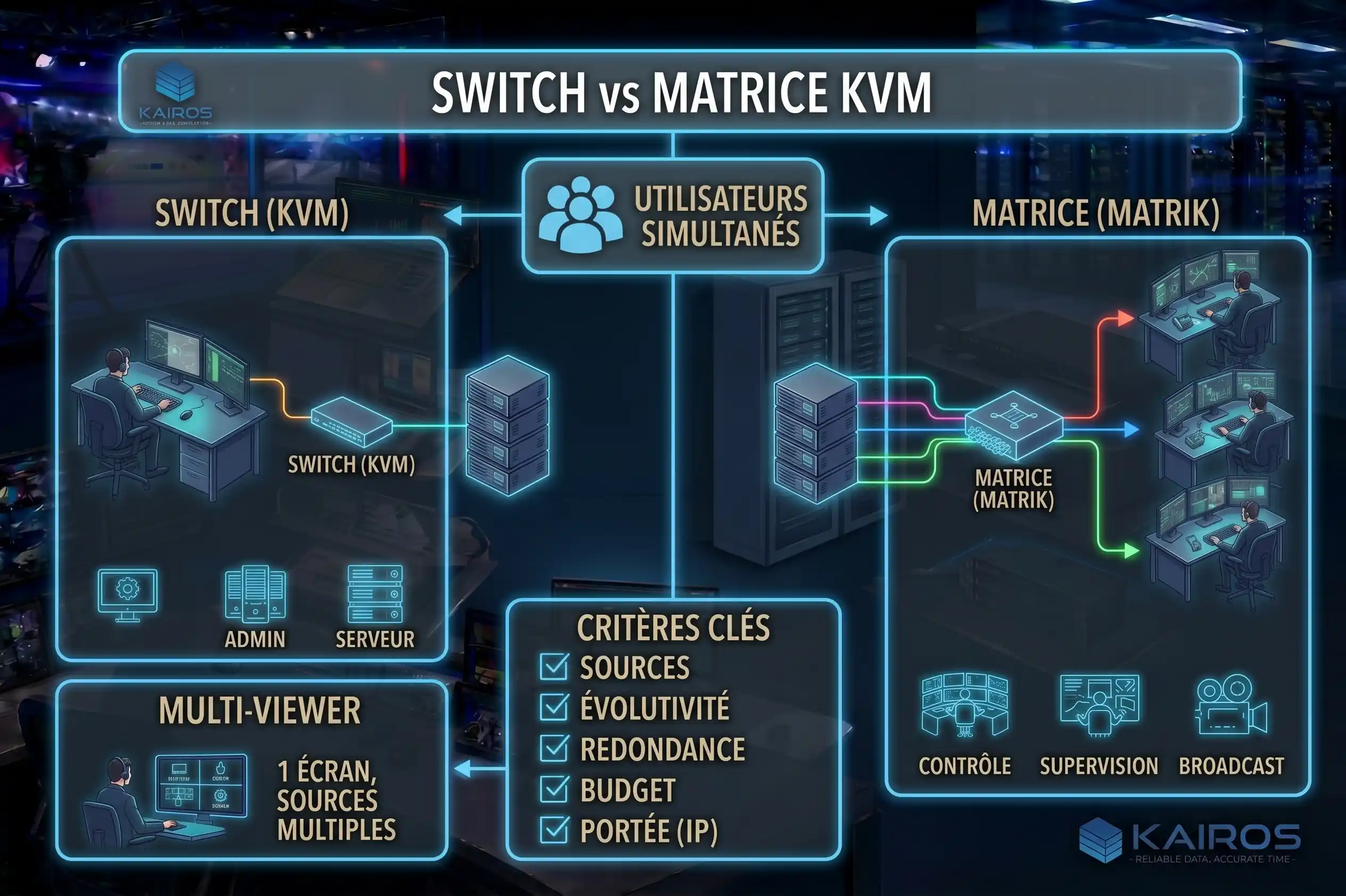 kairos matrice kvm ou switch kvm